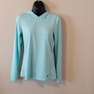 Nike light weight green hooded top
